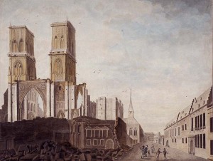 destruction cathédrale (c) Trésor de la cathédrale de Liège